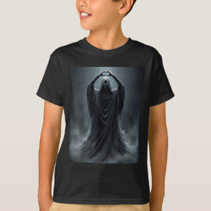 Lustiger Geist Herz Hände gruseliges Gesicht Hallo T-Shirt