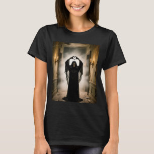 Lustiger Geist Herz Hände gruseliges Gesicht Hallo T-Shirt