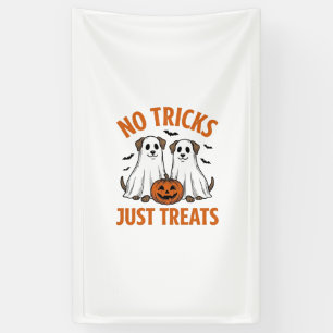 Lustiger Geist-Hund Halloween Keine Tricks, nur Le Banner