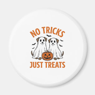 Lustiger Geist-Hund Halloween Keine Tricks, nur Le Magnet