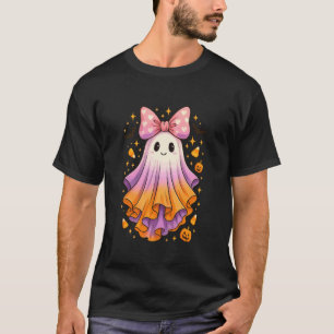 Lustiger Geist mit Schleife Süße Candy Corn Hallow T-Shirt