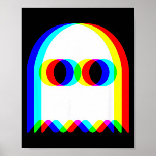 Lustiger Geist Trippy Vaporwave Halloween Techno R Poster