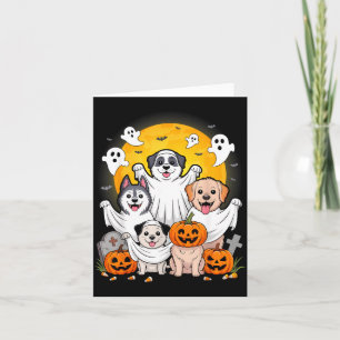 Lustiger Geister-Hund Halloween-Kostüm für Besitze Karte