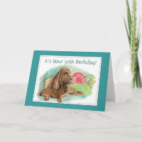 Lustiger geknitterter Jagdhund-Alters-50.