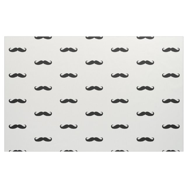 Lustiger gekräuselter schwarzer Schnurrbart Stoff (Fat Quarter (45,7 x 55,9 cm))