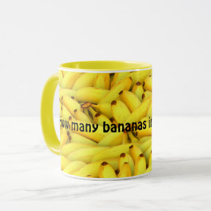 Lustiger gelber Bananen-Muster-Kaffee Tasse