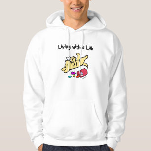 Lustiger gelber Labrador-Cartoon Hoodie