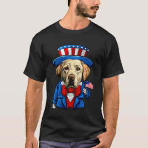 Lustiger gelber Labradors Hund 4. Juli Labrador Re T-Shirt