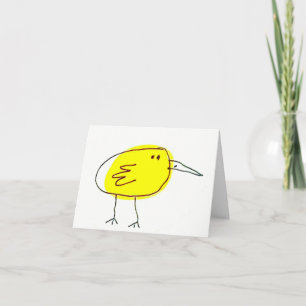 Lustiger gelber Vogel Doodle