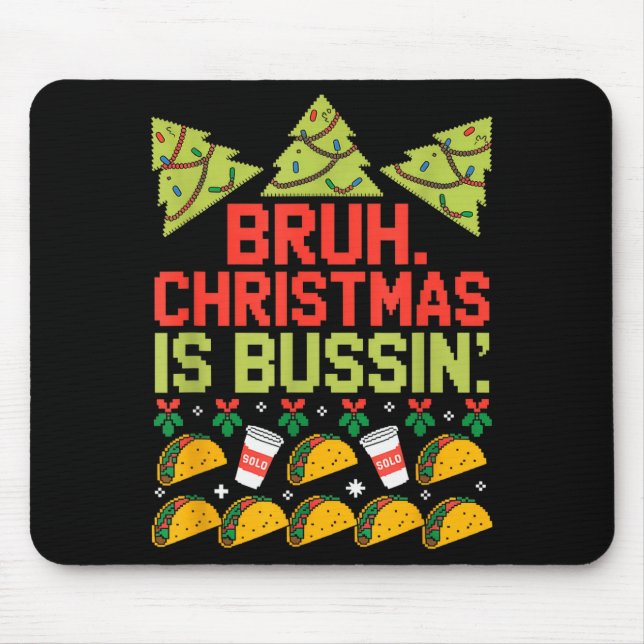 Lustiger Gen Alpha Gen Z Slang Lustiger Weihnachts Mousepad (Vorne)