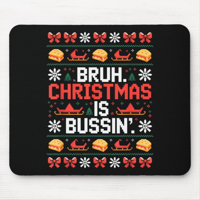 Lustiger Gen Alpha Gen Z Slang Lustiger Weihnachts Mousepad (Vorne)