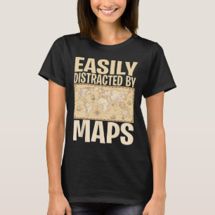Lustiger Geografielehrer - Leicht durch Karte abge T-Shirt