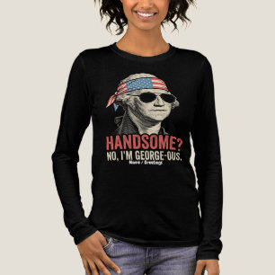 Lustiger George Washington George-ous Retro Patrio Tri-Blend Shirt