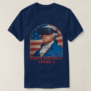 Lustiger George Washington VR Alles Gute zum Gebur T-Shirt