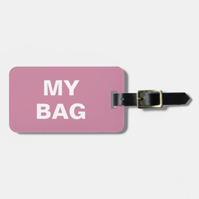 Lustiger Gepäckanhänger mit "meiner Tasche" (Vorderseite horizontal)