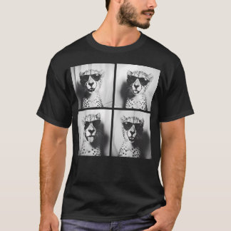 Lustiger Gepard mit Sonnenbrille Coole Katzen Tier T-Shirt