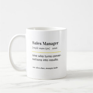 Lustiger Geschenkkaffeebecher für Vertriebsleiter Kaffeetasse