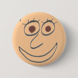Lustiger Gesichts-Button Button