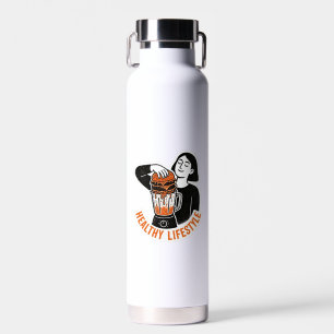 Lustiger gesunder Lebensstil Burger Blender Linols Trinkflasche