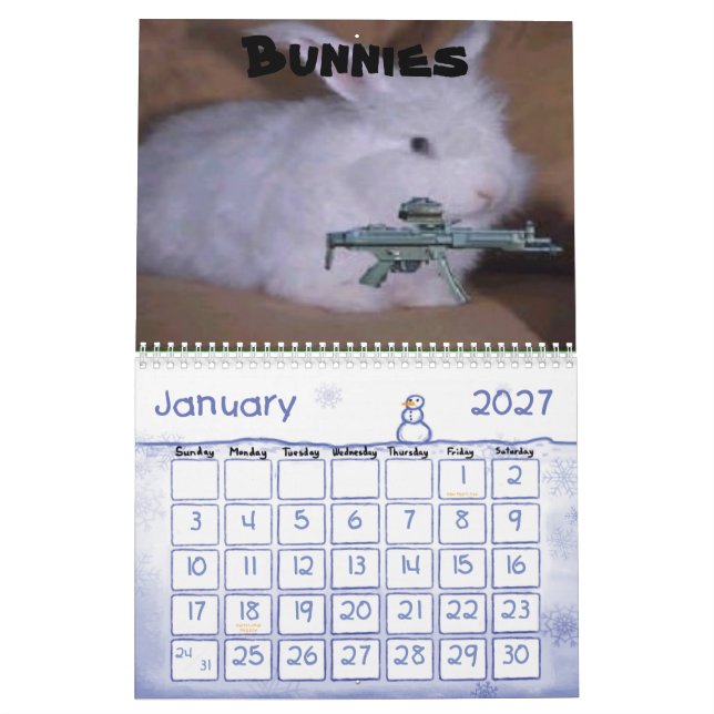Lustiger Gewehre Kalender (Jan 2027)