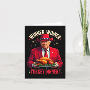 Lustiger Gewinner Truthahn Abendessen Trump Pjs Da Karte