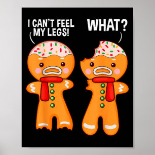 Lustiger Gingerbread Man Ginger Bread Männer Weihn Poster