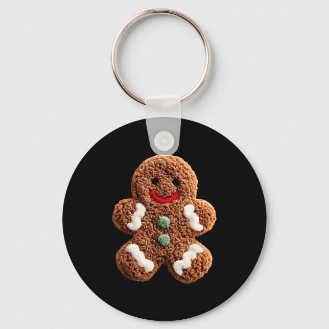 Lustiger Gingerbread-Mann-Häkel-Weihnachten-Xmas-P Schlüsselanhänger (Vorderseite)