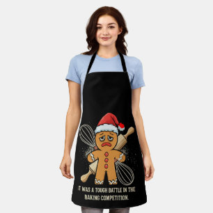 Lustiger Gingerbread Mann "Hartes Backen im Kampf" Schürze