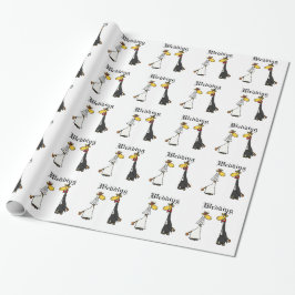Lustiger Giraffen-Braut-und Geschenkpapier