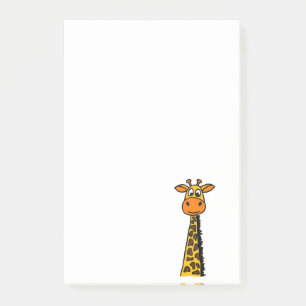 Lustiger Giraffen-Cartoon Post-it Klebezettel