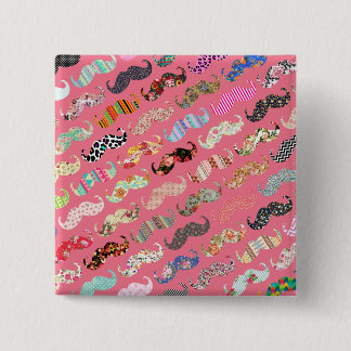 Lustiger Girly bunter rosa Azteke kopiert Button