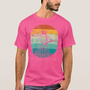 Lustiger Gitarrenspieler Da Vinci Vitruvianischer T-Shirt
