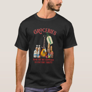Lustiger Gitarrenspieler Lebensmittel Essen Rock B T-Shirt