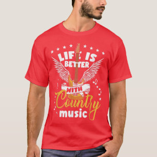 Lustiger Gitarrist Country-Musik-Konzert Land T-Shirt