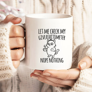 Lustiger Giveashitometer Sarkastisches Geschenk fü Jumbo-Tasse