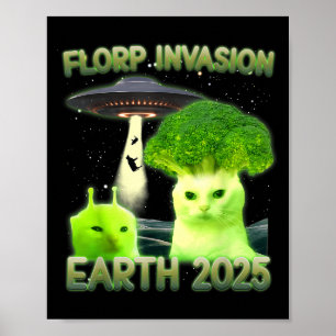 Lustiger Glerp Glorp Lustige Außerirdische Katze M Poster