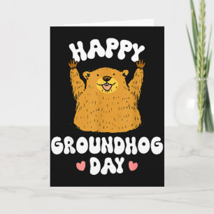 Lustiger glücklicher Groundhog Day 2025 _2 Karte