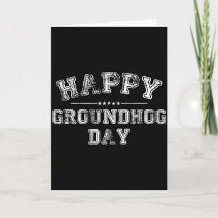 Lustiger glücklicher Groundhog Day 2025 _3 Karte