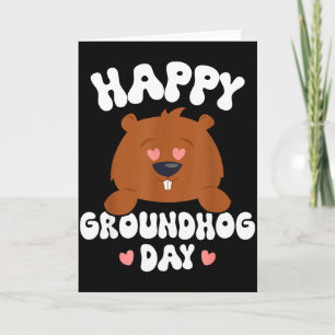 Lustiger glücklicher Groundhog Day 2025 _4 Karte