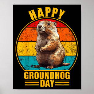 Lustiger glücklicher Groundhog Day 2025 Dekoration