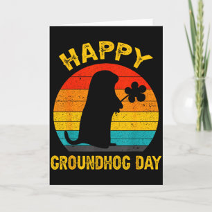 Lustiger glücklicher Groundhog Day 2025 Karte