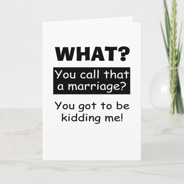 lustiger glücklicher Hochzeitstag Karte (Vorderseite)