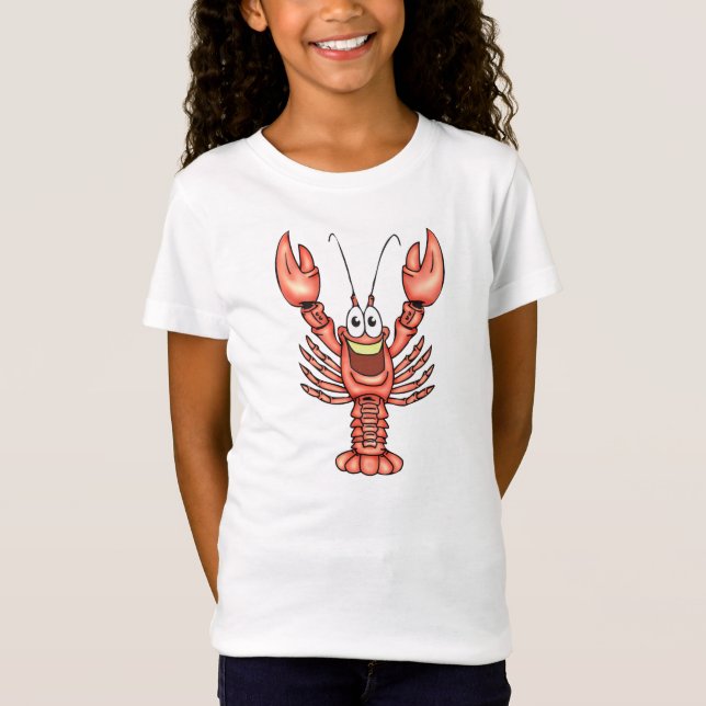 Lustiger glücklicher Hummer T-Shirt (Vorderseite)