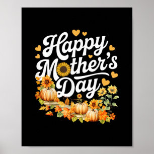 Lustiger glücklicher Muttertag Süße Blumen für Fra Poster