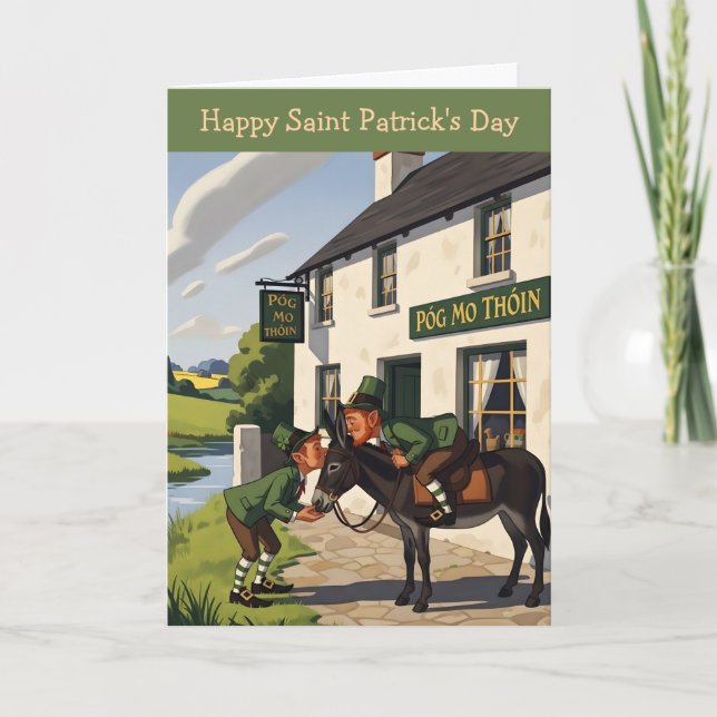Lustiger glücklicher St. Patrick's Day Karte (Vorderseite)