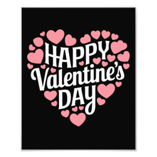 Lustiger glücklicher Valentinstag Herz Liebe Valen Fotodruck