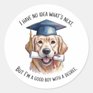 Lustiger Golden-Retriever-Abschlussaufkleber - Gut Runder Aufkleber