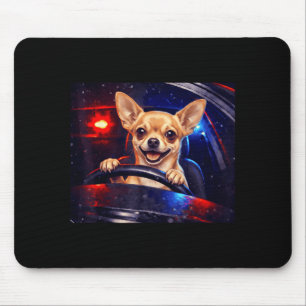 Lustiger Golden Retriever fährt Meme Hund fährt ei Mousepad