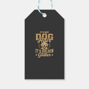 Lustiger Golden Retriever Hund Haar Glitter Geschenkanhänger