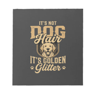 Lustiger Golden Retriever Hund Haar Glitter Notizblock